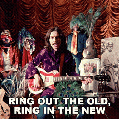 Man Playing Guitar Ring Out The Old Ring In The New GIF