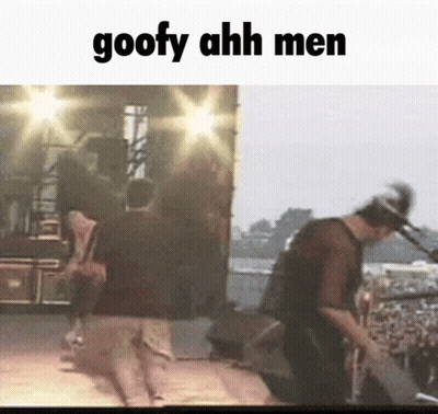 Man Playing Guitar Saying Goofy Ahh Men GIF