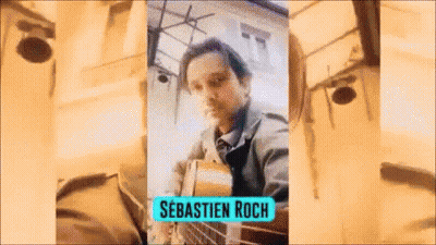 Man Playing Guitar Sebastien Roch GIF