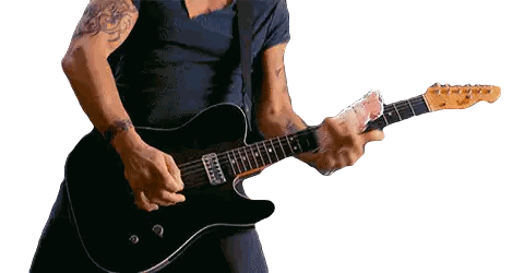 Man Playing Guitar With Bottle Sticker