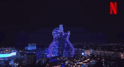 Man Playing Guitar With Netflix Logo GIF