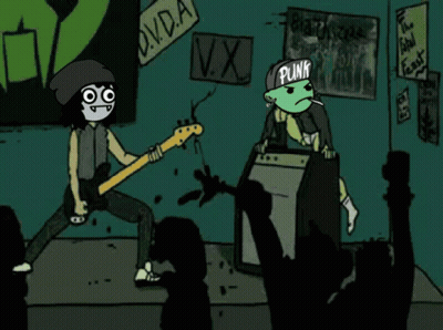 Man Playing Guitar With Ovda Sign GIF