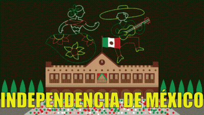 Man Playing Guitar Woman Dancing Independencia De Mexico GIF