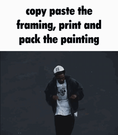 Man Playing Hopscotch Copy Paste Framing Print Pack Painting GIF