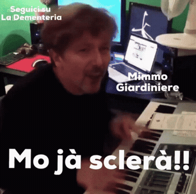 Man Playing Keyboard Saying Mojja Sclera GIF
