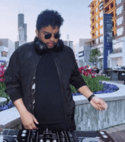 Man Playing Music On Mixer GIF