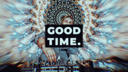 Man Playing Music Saying Good Time GIF