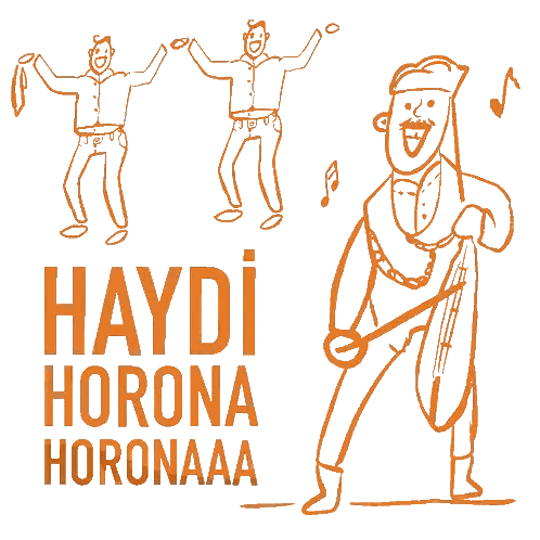Man Playing Musical Instrument Haydi Horona Horonaa Sticker