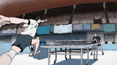 Man Playing Ping Pong With F Shirt GIF