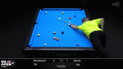 Man Playing Pool On Diamond Table GIF