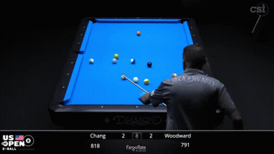 Man Playing Pool On Diamond Table GIF