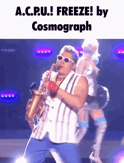 Man Playing Saxophone A.C.P.U. Freeze By Cosmograph GIF