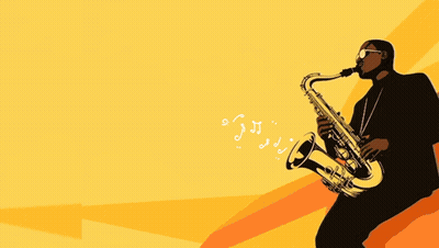 Man Playing Saxophone Jazz Time GIF