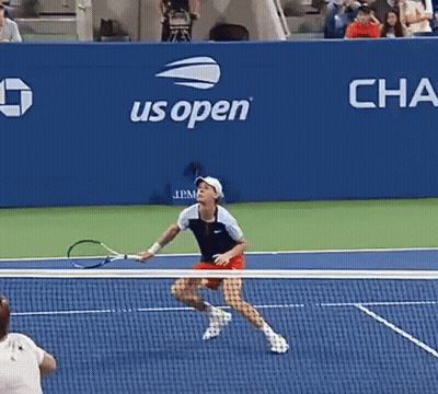 Man Playing Tennis At US Open GIF