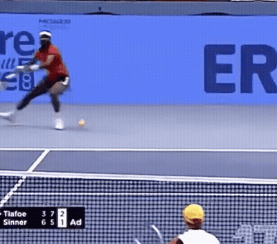 Man Playing Tennis Rolex Wall GIF