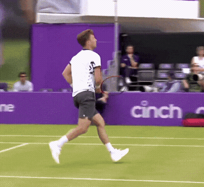 Man Playing Tennis With Cinch Advertisement GIF