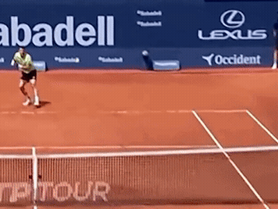 Man Playing Tennis With Lexus Ad GIF