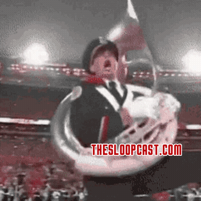 Man Playing Trumpet TheSloopcast.com GIF