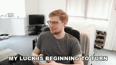 Man Playing Video Game My Luck Is Beginning To Turn GIF