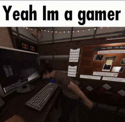 Man Playing Video Game Saying Yeah Im a Gamer