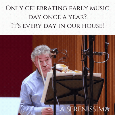 Man Playing Violin Celebrating Early Music Day Once A Year GIF