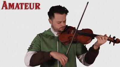 Man Playing Violin Saying Amateur GIF
