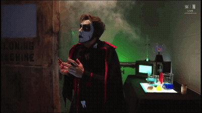 Man Playing Violin Singing Into Microphone GIF