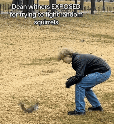 Man Playing With Squirrel Dean Withers Exposed GIF
