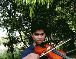 Man Playing Worlds Smallest Violin GIF
