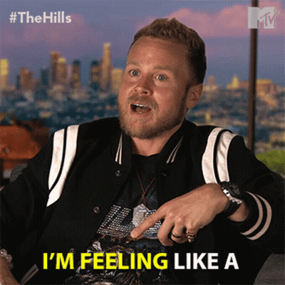Man Pointing And Saying Feeling Like A While GIF