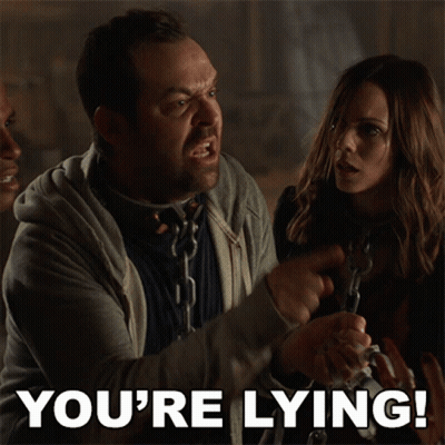 Man Pointing At Another Man Saying You're Lying GIF