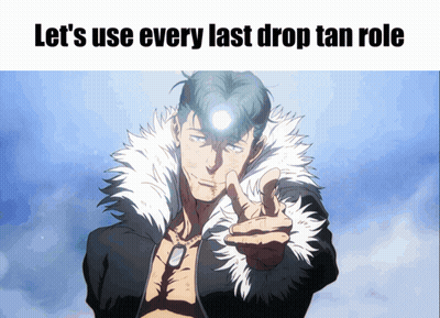Man Pointing At Camera Let's Use Every Last Drop Tan Role GIF