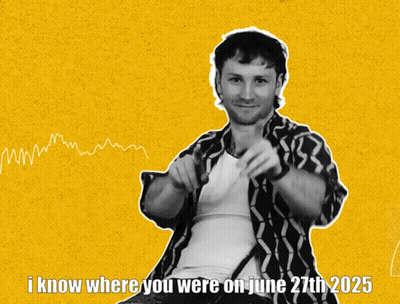 Man Pointing At Camera Saying I Know Where You Were On June 27Th 2025 GIF
