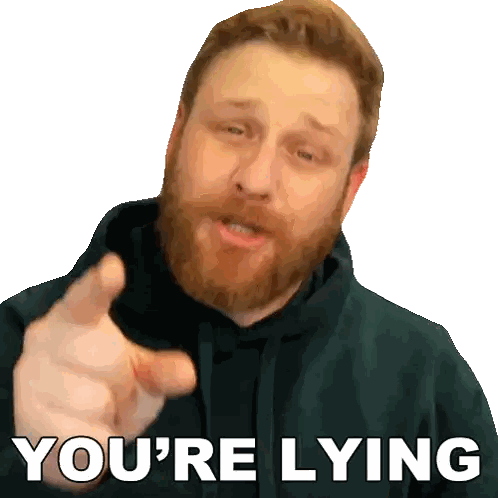 Man Pointing At Camera With You Re Lying Sticker