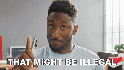 Man Pointing At Cell Phone That Might Be Illegal GIF