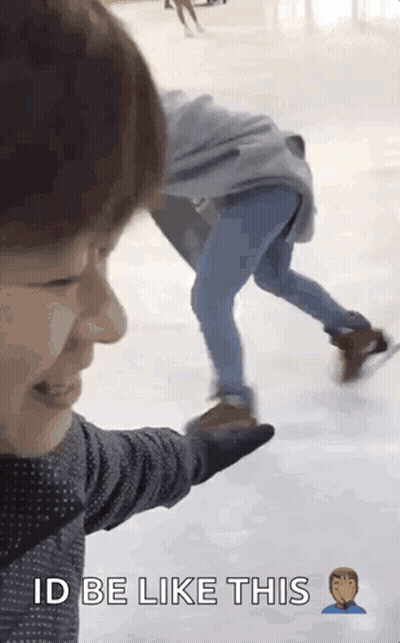 Man Pointing At Person On Ice Saying Id Be Like This GIF