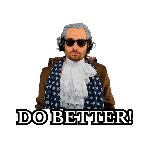 Man Pointing Do Better Sticker