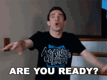Man Pointing Finger Are You Ready GIF
