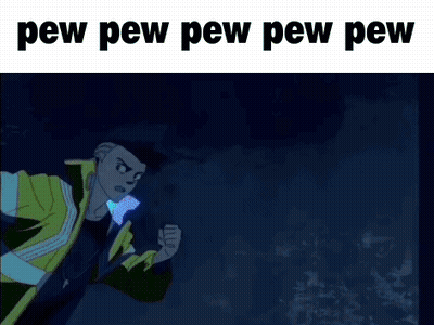 Man Pointing Gun At Police Officer Pew Pew GIF