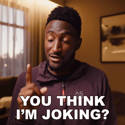 Man Pointing Saying You Think I'm Joking GIF