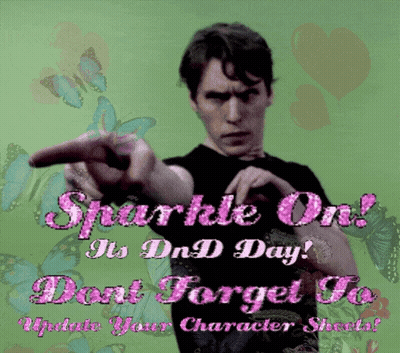 Man Pointing Sparkle On Its DND Day GIF