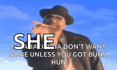 Man Pointing With She N't Want None Buns GIF