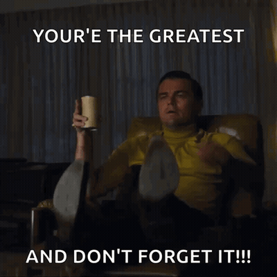 Man Pointing You're The Greatest And Don't Forget It GIF