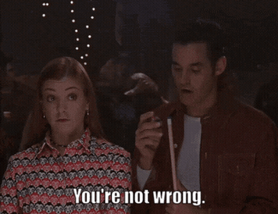 Man Pool Cue Woman Saying You're Not Wrong GIF