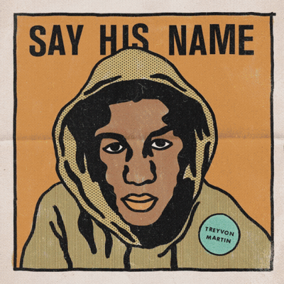 Man Poster Saying Say His Name GIF