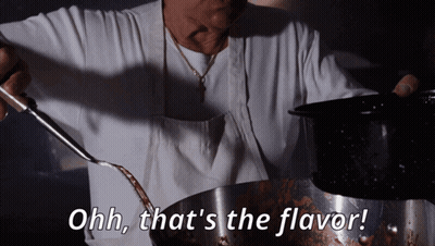 Man Pouring Into Pot Saying Ohh That's The Flavor GIF