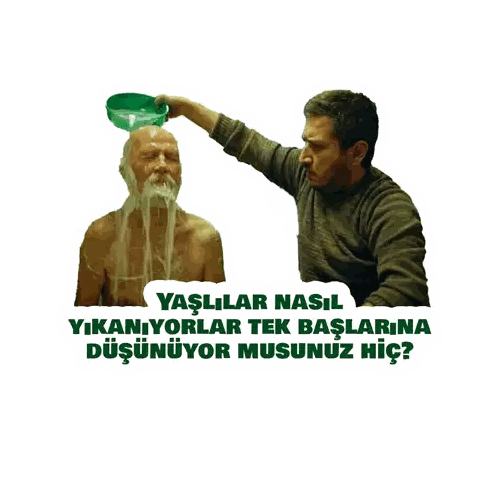 Man Pouring Water On Another Yaslilar Sticker