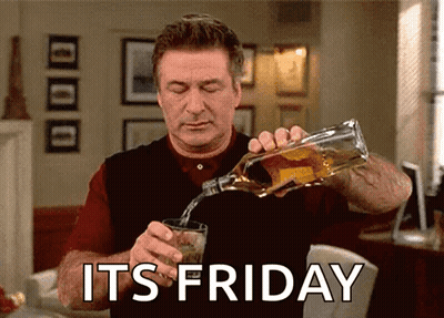 Man Pouring Whiskey Into Glass Saying It's Friday GIF