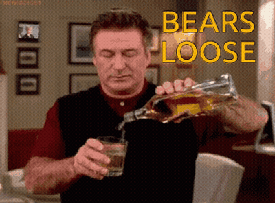 Man Pouring Whiskey Saying Bears Loose GIF