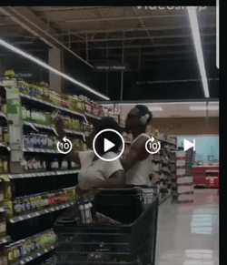Man Practice Boxing In Walmart Funny GIF